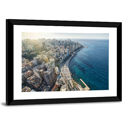 Beirut Corniche Aerial View Wall Art