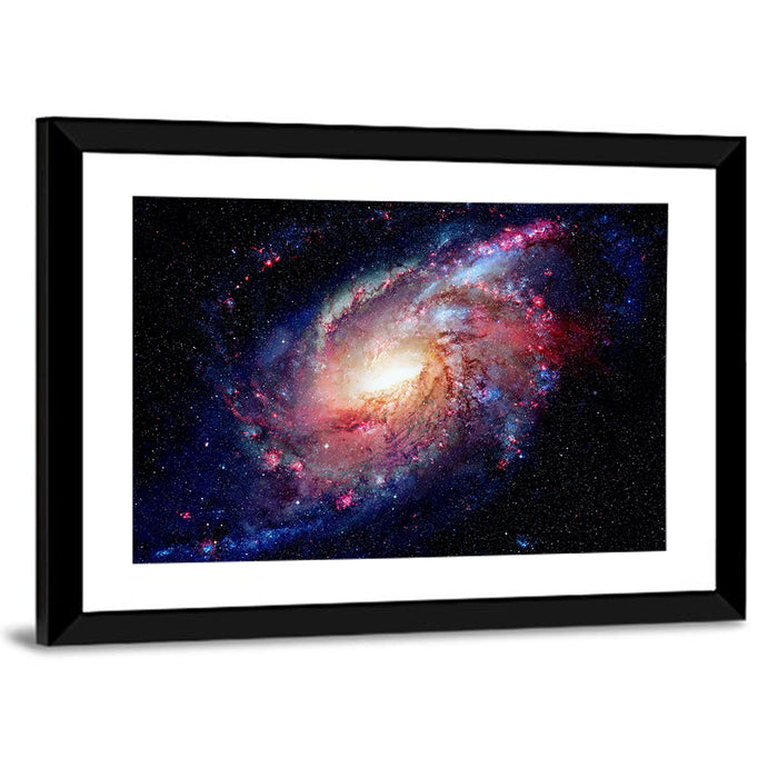 Spiral Galaxy and Nebula Wall Art as a framed print