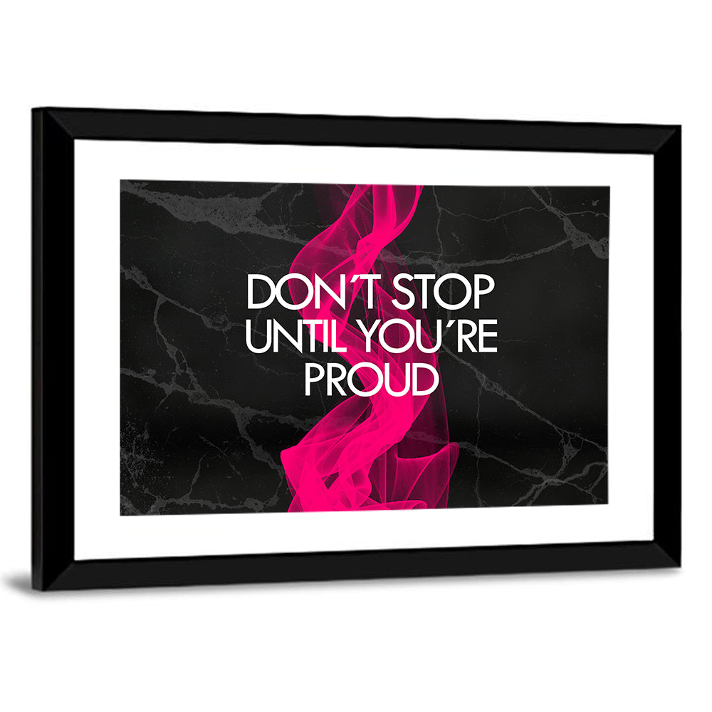 Fitness Quote on Black Marble Wall Art