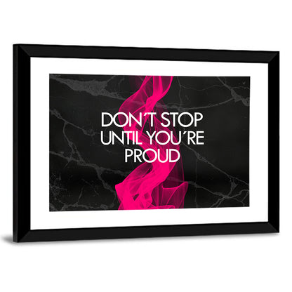 Fitness Quote on Black Marble Wall Art