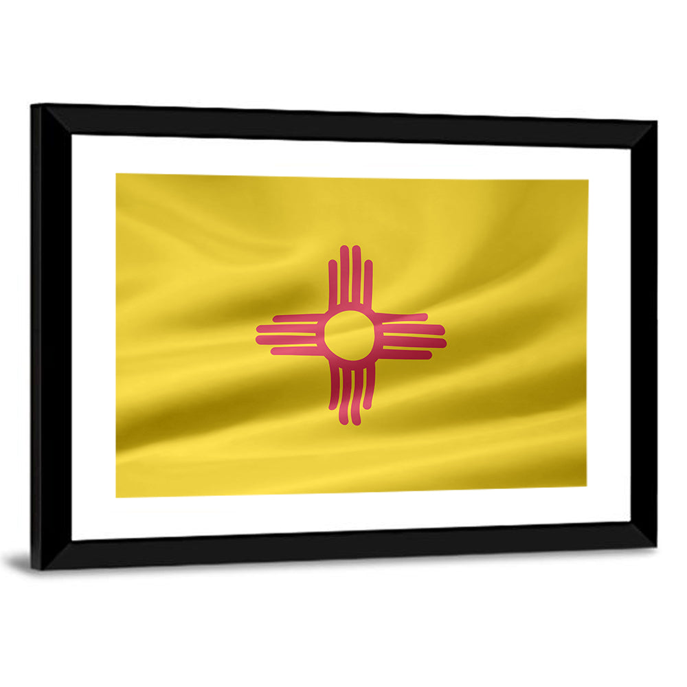 New Mexico Flag with Zia Symbol Wall Art