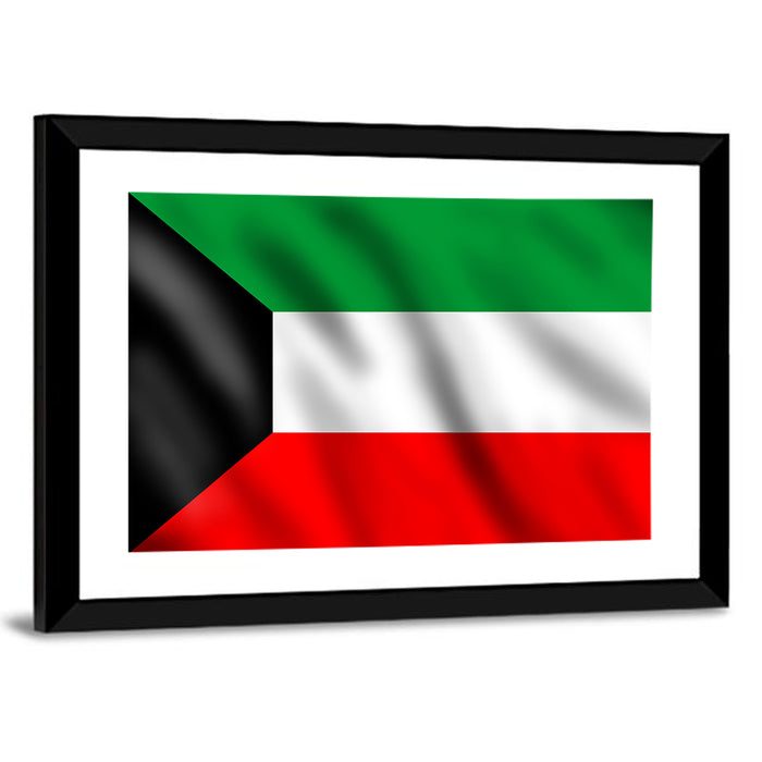 Flag of Kuwait Wall Art as a framed print