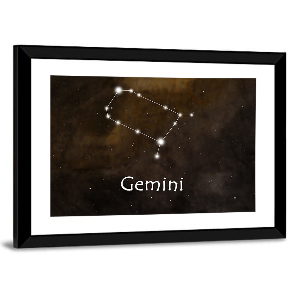 Gemini Horoscope Constellation Wall Art