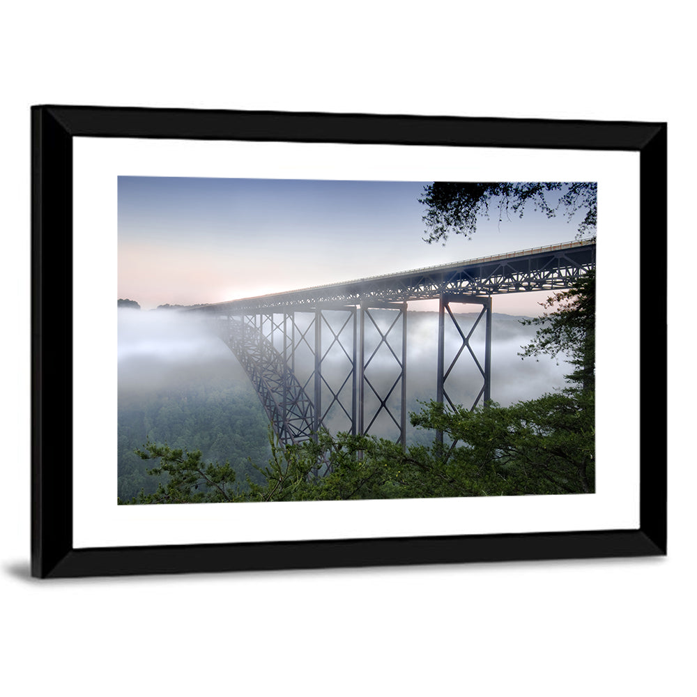 New River Gorge Bridge at Dusk Wall Art