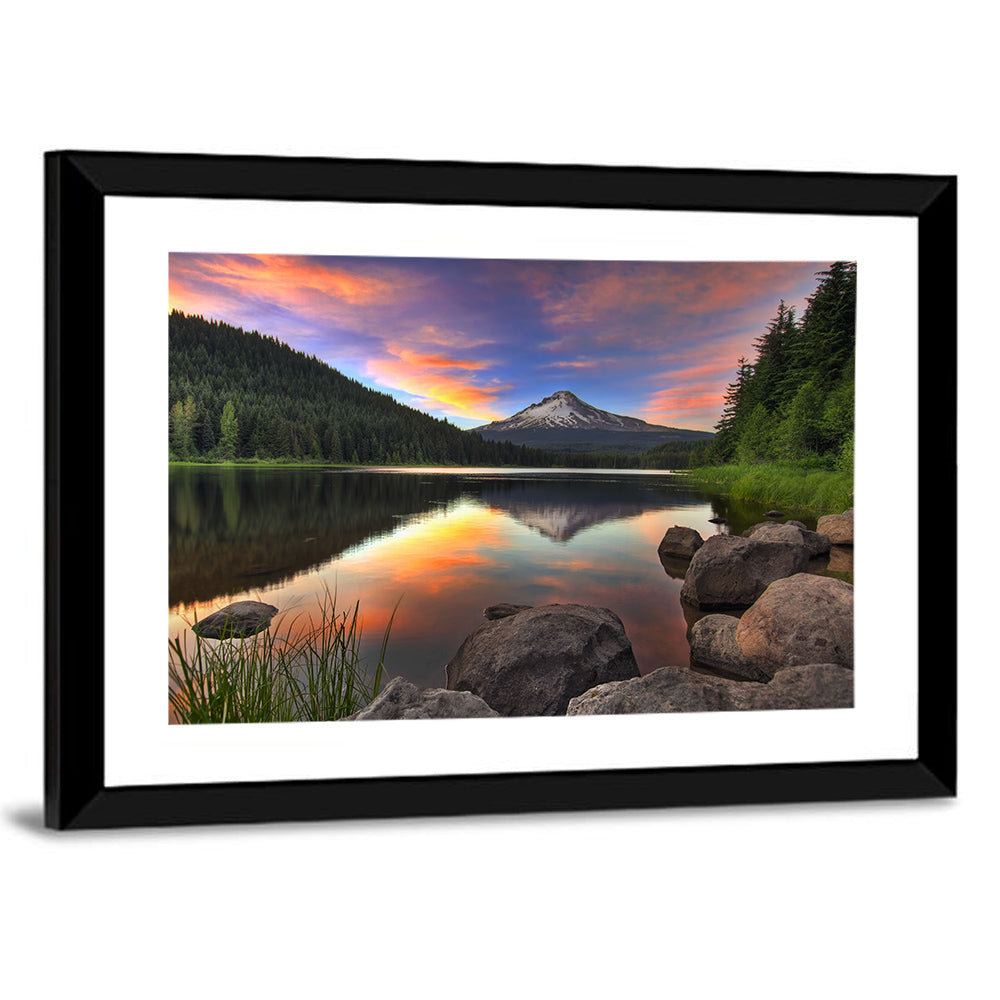 Mount Hood Reflected Over Trillium Lake Wall Art