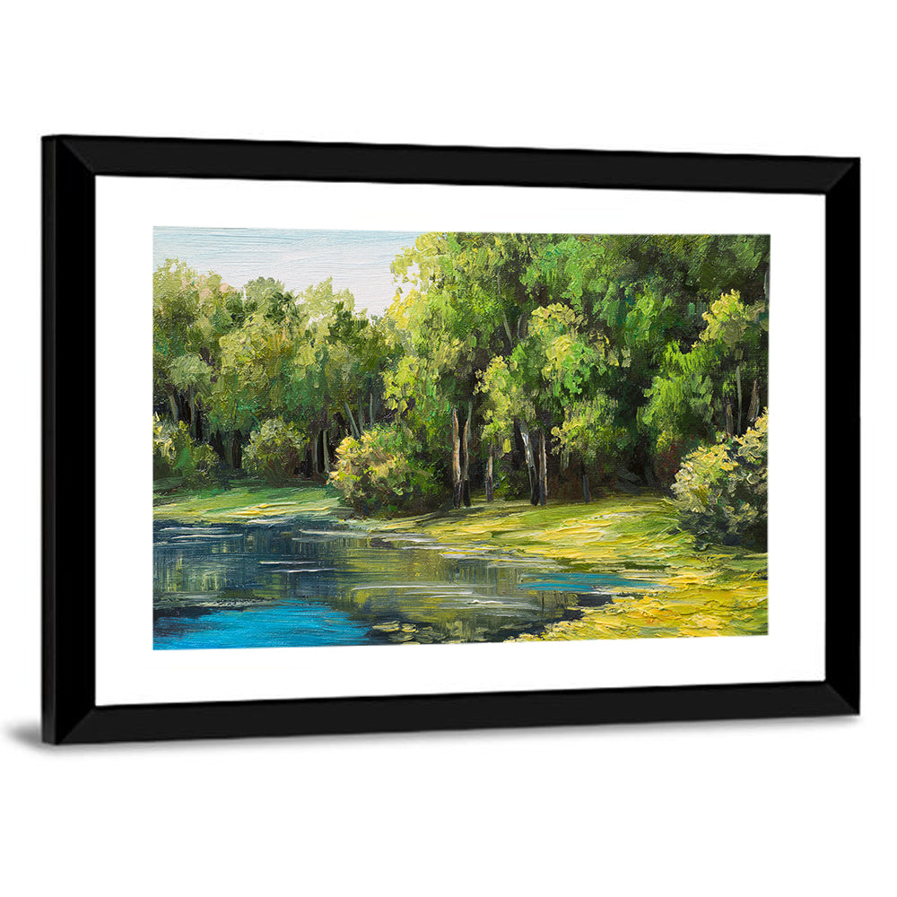 Tranquil Forest Lake Wall Art