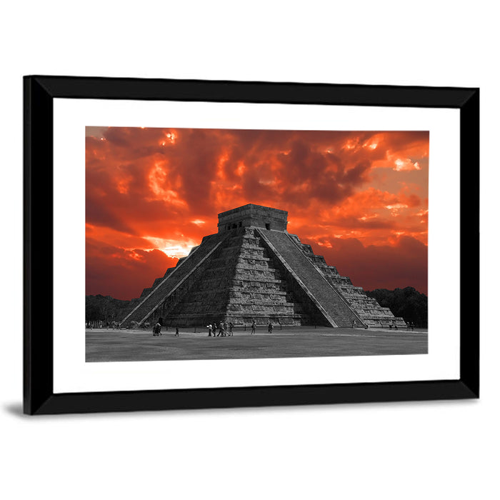El Castillo Chichen Itza Wall Art as a framed print