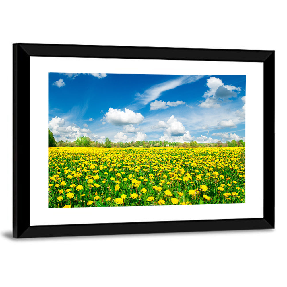 Yellow Dandelion Meadow Wall Art
