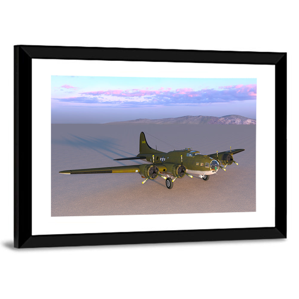 US Four-engine Propeller Bomber Wall Art