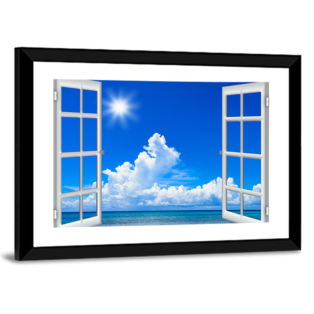 Seaside Window View Wall Art