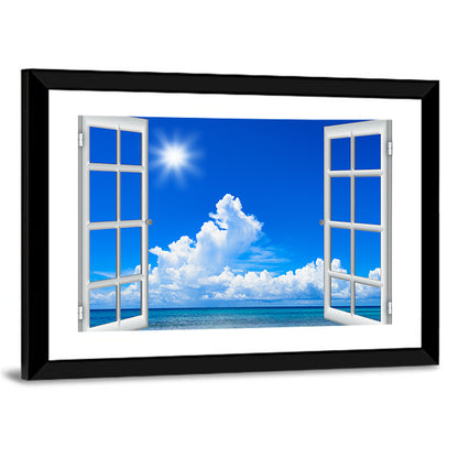 Seaside Window View Wall Art