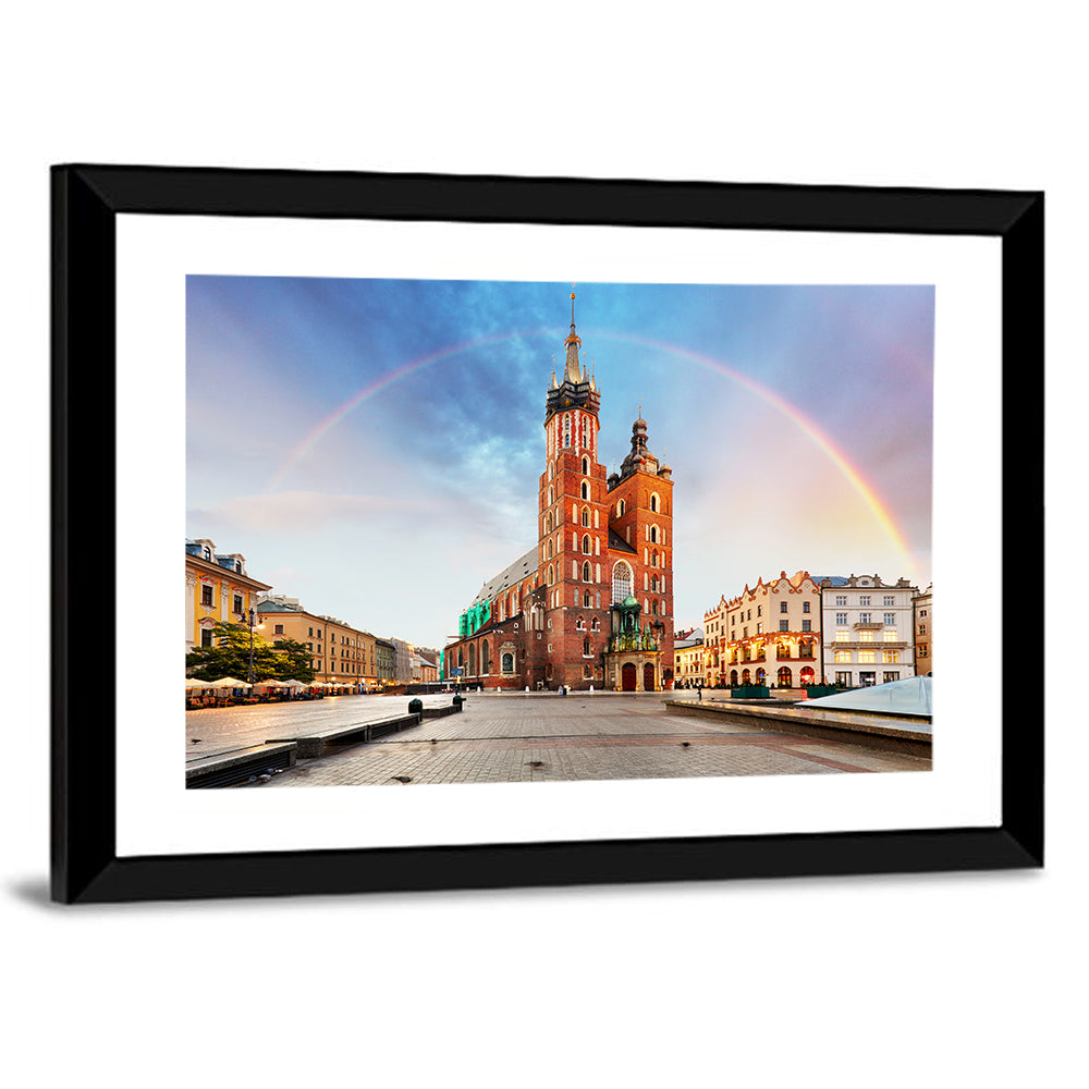 St. Mary's Basilica at Dusk, Krakow Wall Art