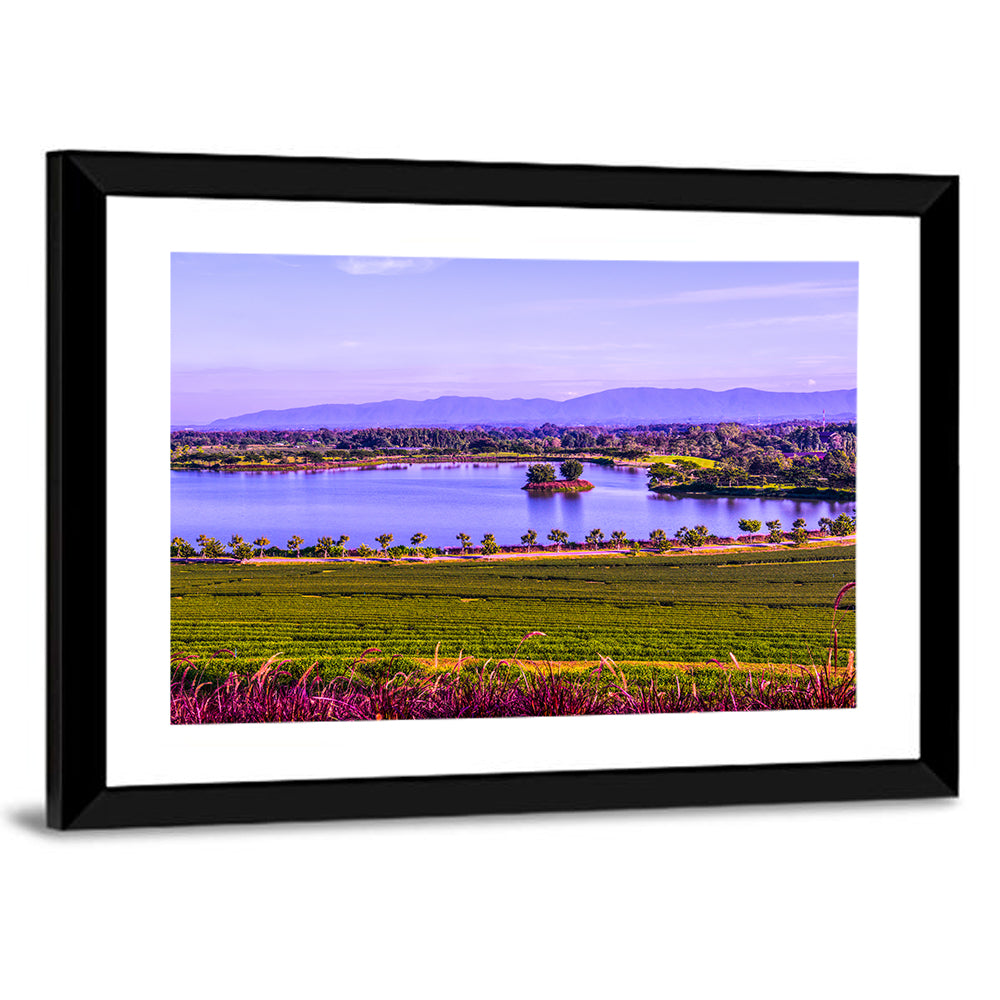 Thai Tea Plantation and Lake Wall Art
