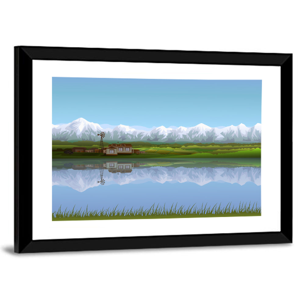 Alpine Lake Reflection Wall Art