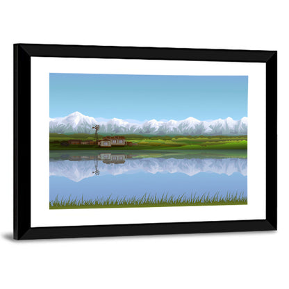 Alpine Lake Reflection Wall Art