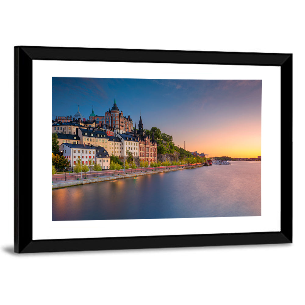 Stockholm Sunset Over Mariaberget Wall Art
