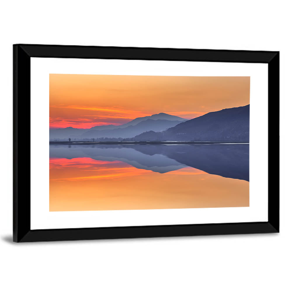 Swat River Sunset Reflection Wall Art