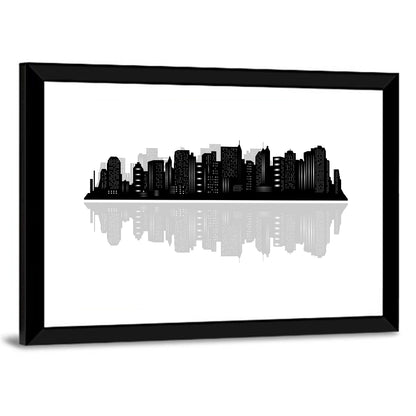 New York Skyline Silhouette Wall Art