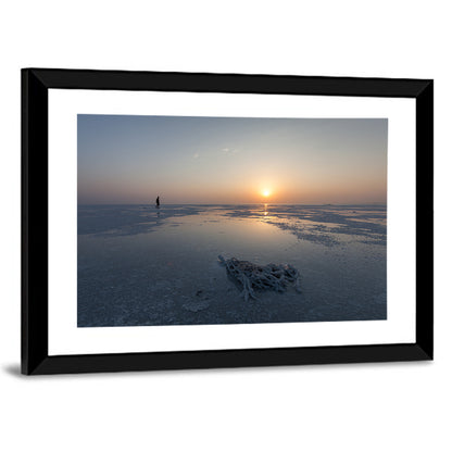 Danakil Desert Sunrise Over Lake Assal Wall Art