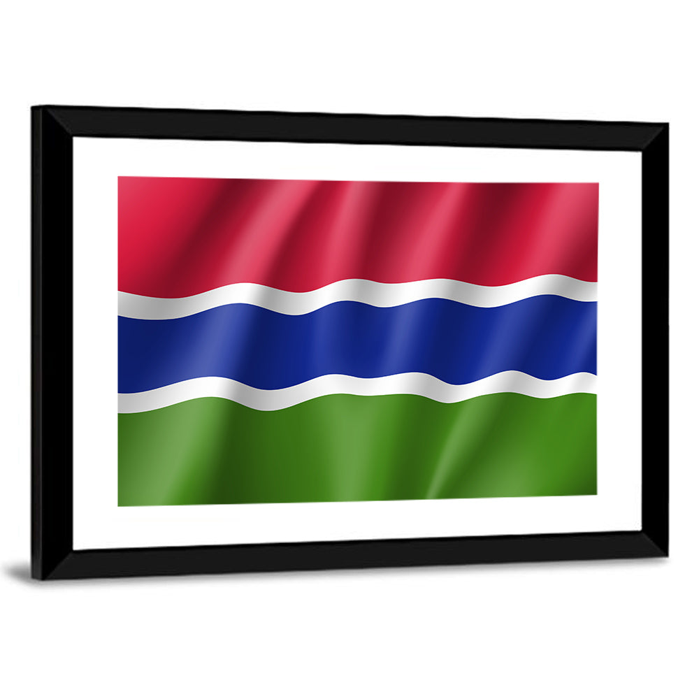 Gambia National Flag Wall Art