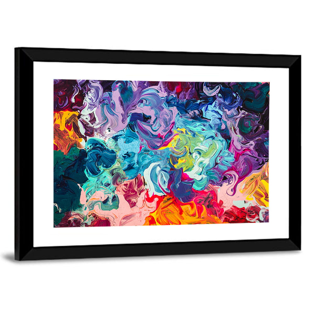 Vibrant Acrylic Swirls Wall Art