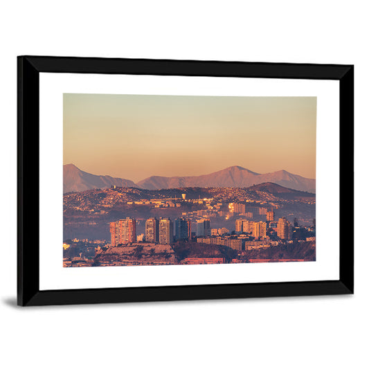 Valparaiso Hills at Golden Hour Wall Art