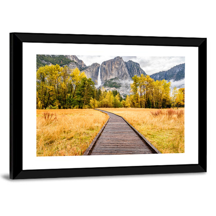 Yosemite Valley Boardwalk Wall Art as a framed print