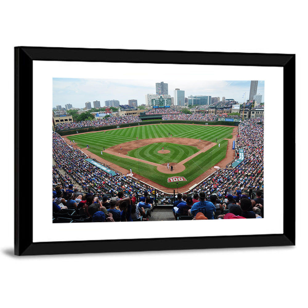 Crowds At Chicago Cubs Game Wall Art