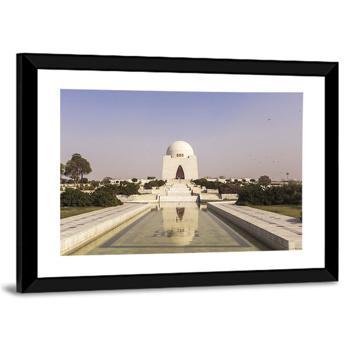 Mazar-e-quaid Mausoleum Reflecting Pool Wall Art as a framed print