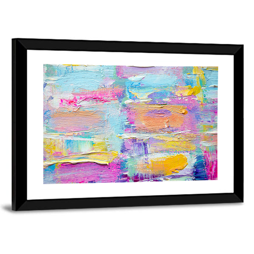 Vibrant Acrylic Brushstroke Abstract Wall Art