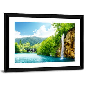 Deep Forest Waterfall Croatia Wall Art