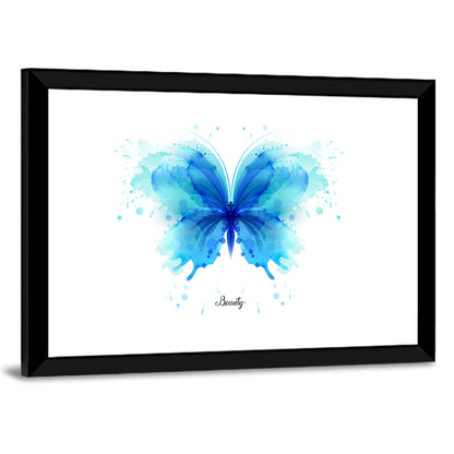 Translucent Blue Butterfly Wall Art