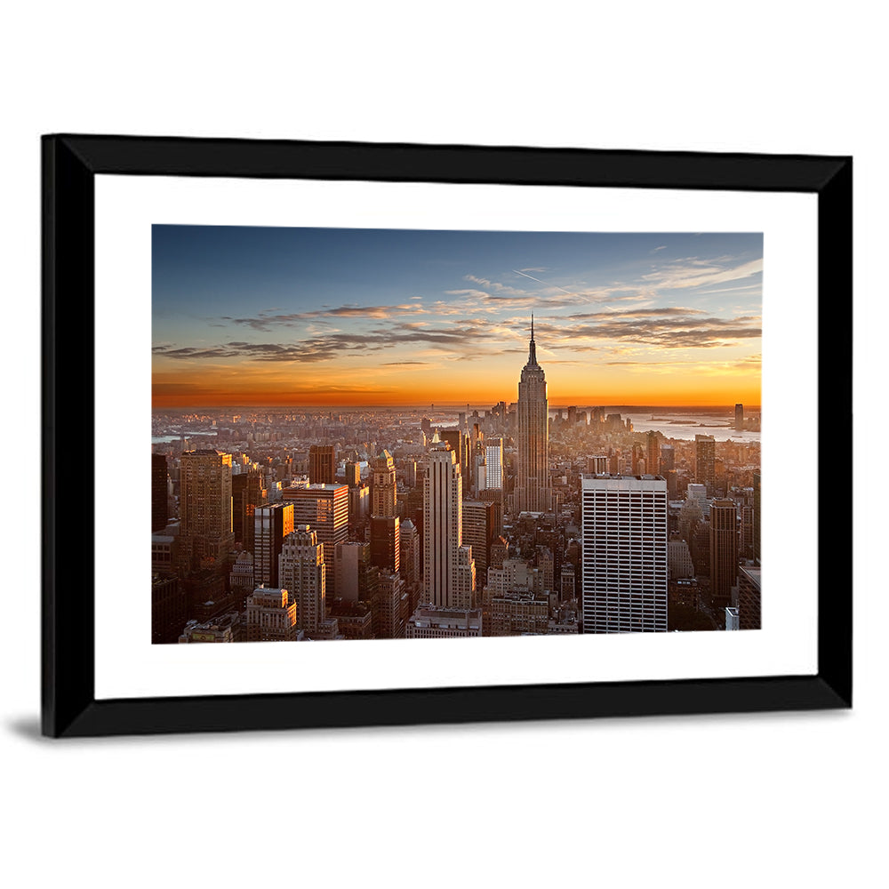 Manhattan Sunset with Empire State Wall Art
