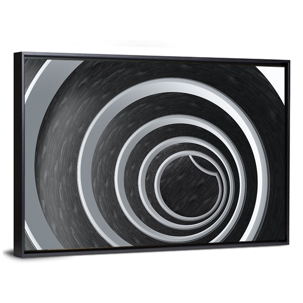 Concentric Spiral Tunnel Wall Art