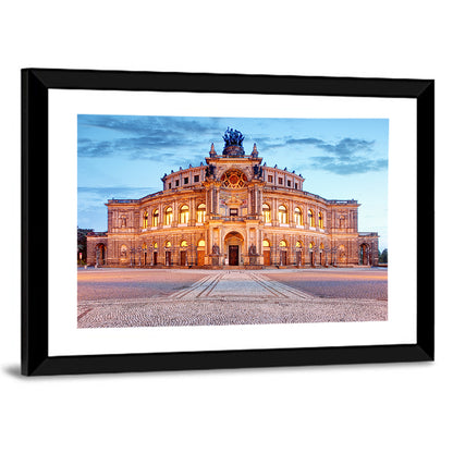 Semperoper Dresden at Twilight Wall Art