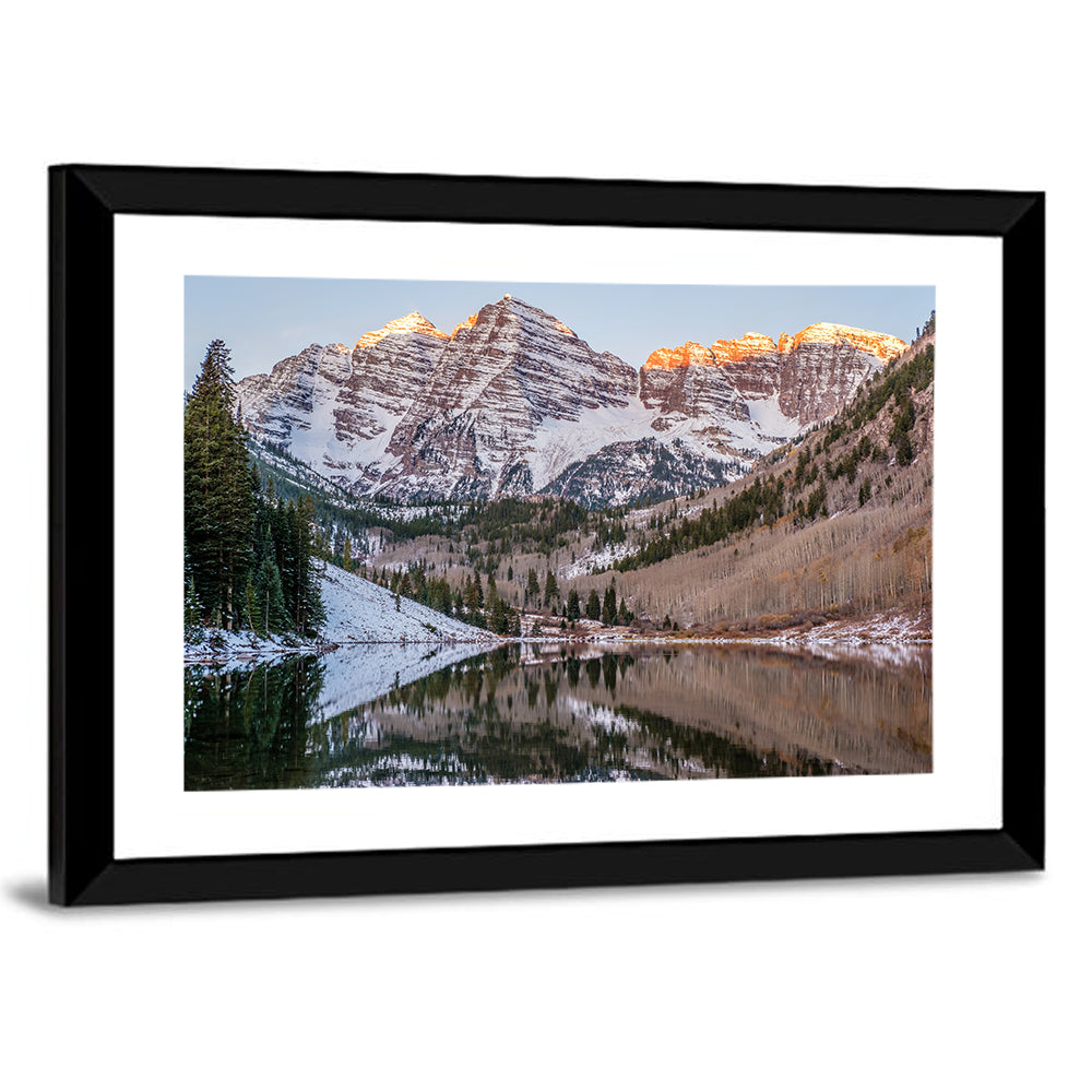 Maroon Bells Reflected on Maroon Lake Wall Art