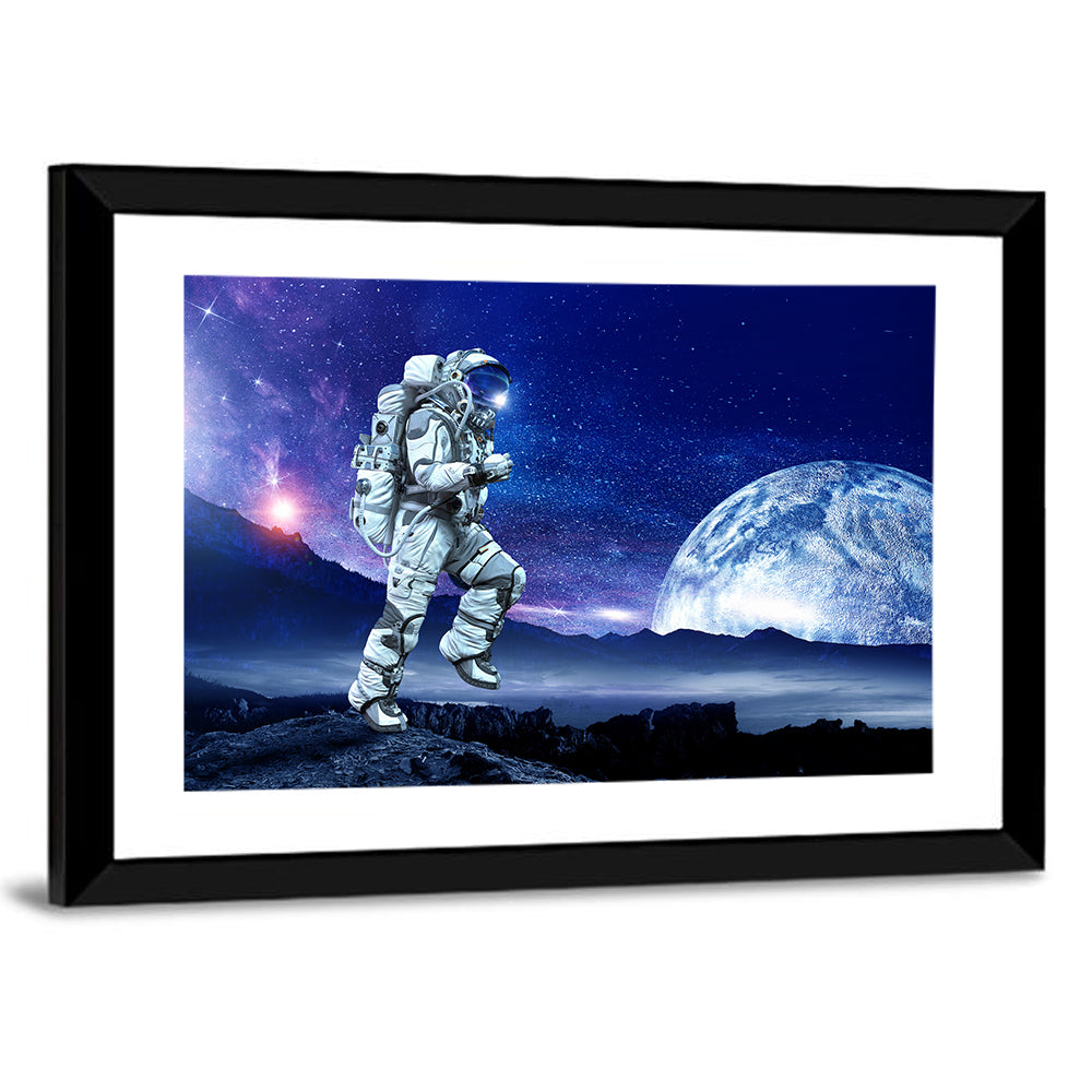 Running Astronaut Wall Art