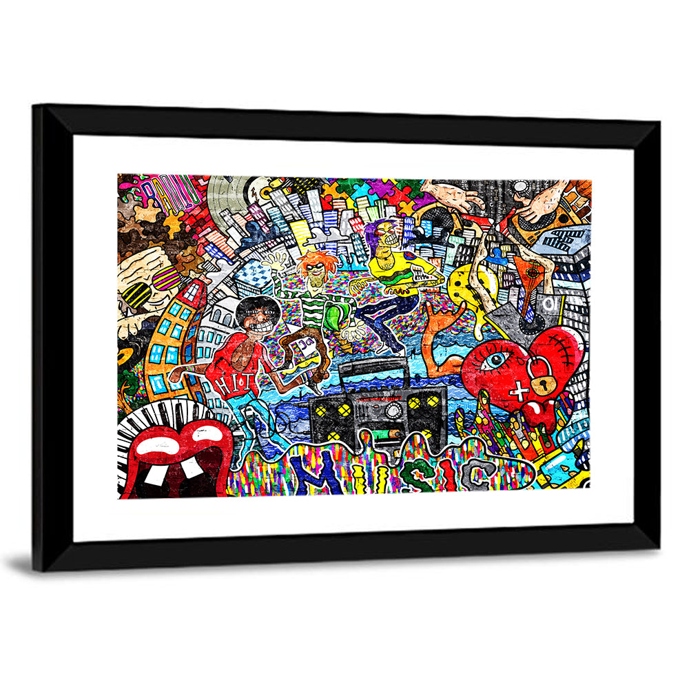 Urban Music Collage Wall Art