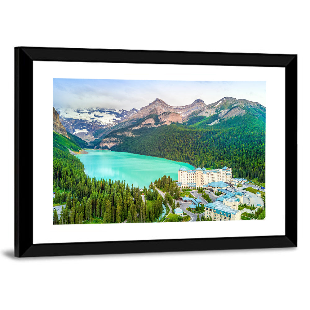 Lake Louise Aerial View Wall Art