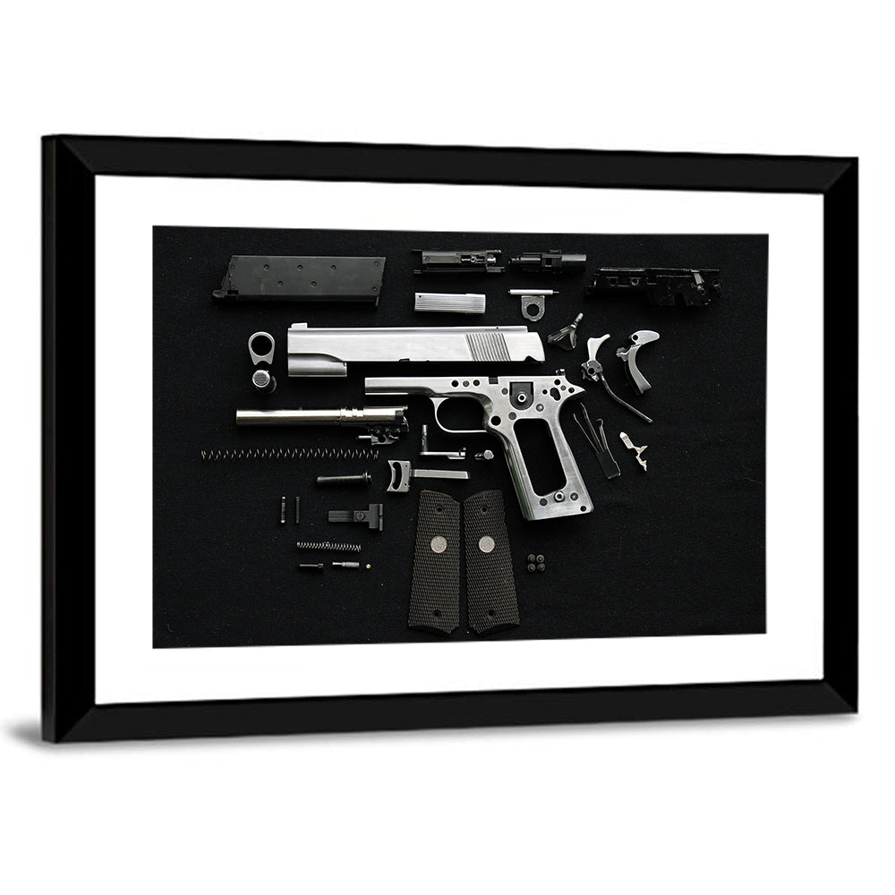 Exploded Pistol Study Wall Art