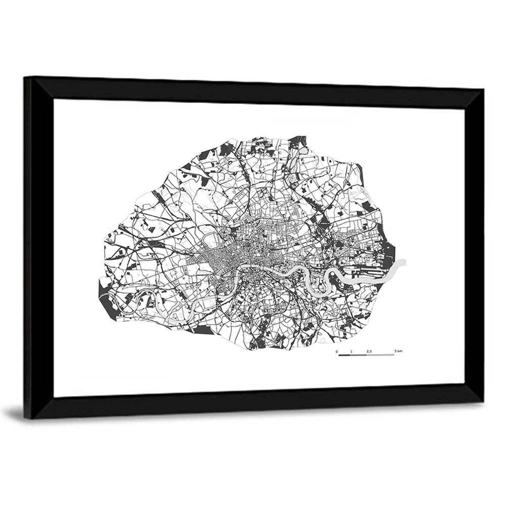 Map Of London City Wall Art
