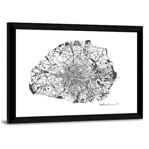 Map Of London City Wall Art