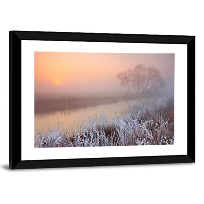 Misty Morning on the River Wall Art