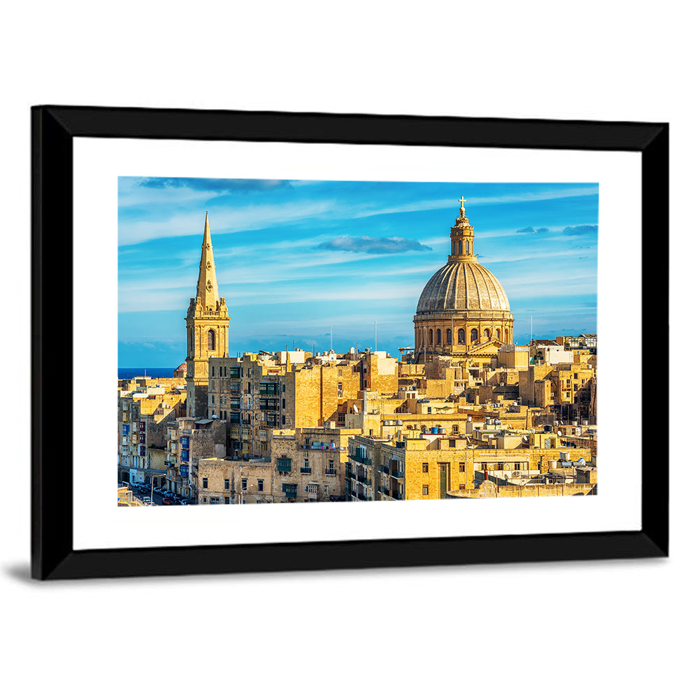 Valletta Skyline with Dome and Spire Wall Art