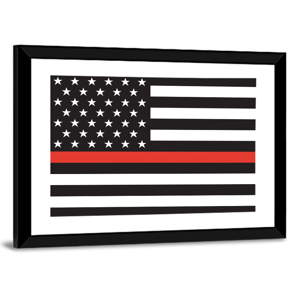 American Flag Minimalist Design Wall Art