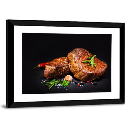 Grilled Beef Fillet Steaks with Rosemary Wall Art