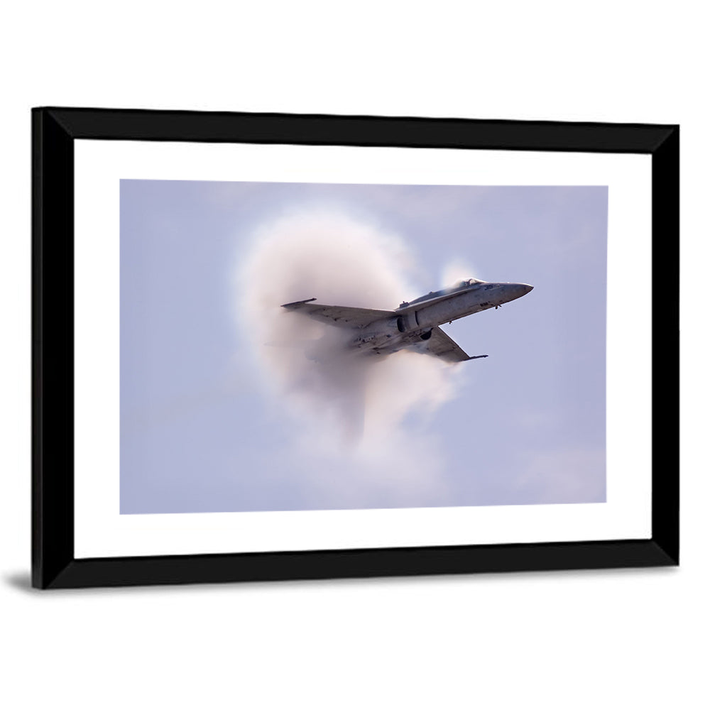 Supersonic Fighter Jet with Vapor Cone Wall Art