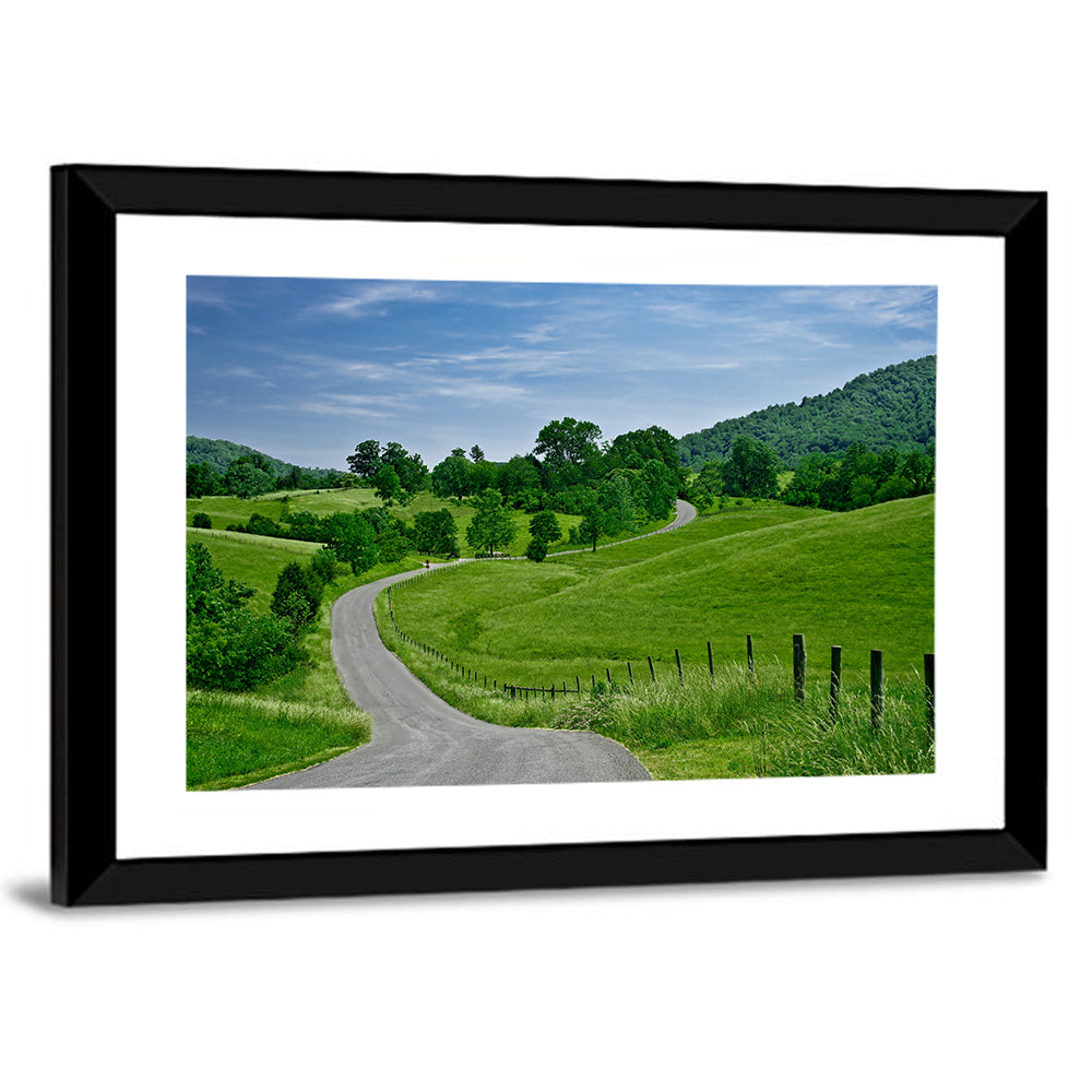 Blue Ridge Winding Road, Western Virginia Wall Art