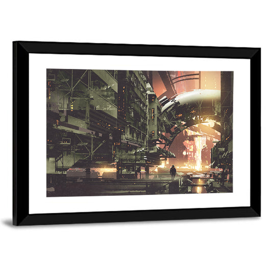 Cyberpunk City Wall Art