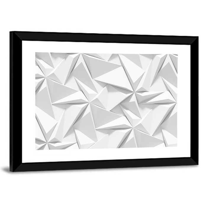 Origami Paper Geometric Pattern Wall Art as a framed print